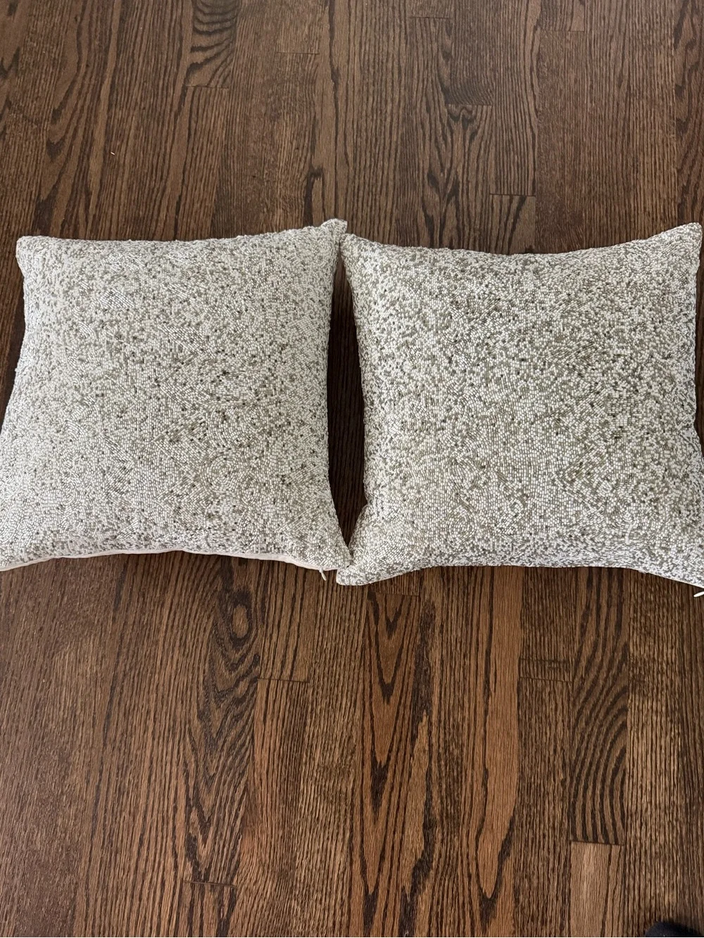 Crate&Barrel Crystal Beaded Pillow - Pair